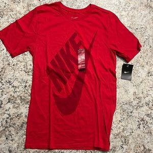 Nike Mens Red SS Cotton Tee AS